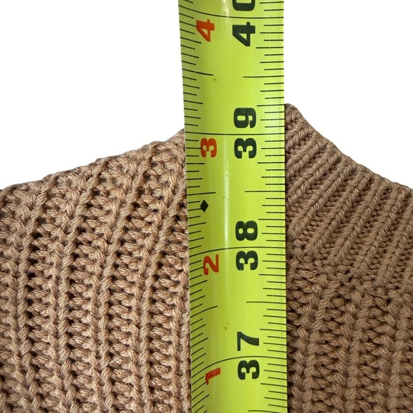 Staud Marylebone Sweater Dress XS – Camel‎ Knit Balloon Sleeve Ribbed Mini - Picture 4 of 8